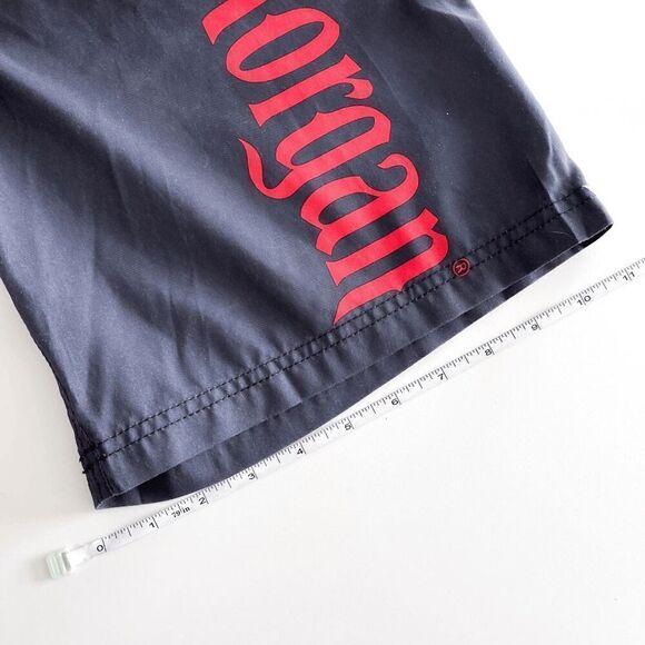 Captain Morgan Mens Drawstring Board Shorts Swimming Trunks Red Black Small - Picture 3 of 9